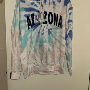 Ocean Drive Blue and White Tie-Dye Hoodie
